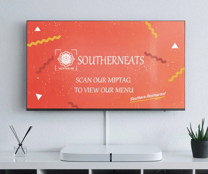 SouthernEats menu discovery displayed on a television